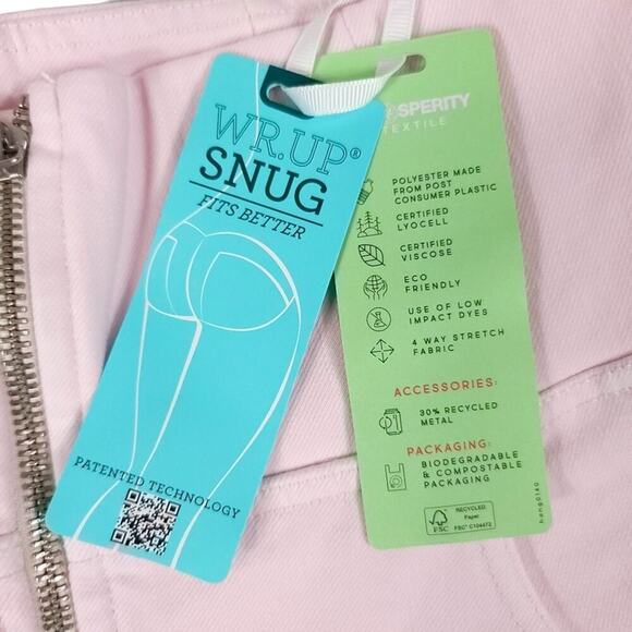 Freddy WR.UP Snug Jeans High Waisted 7/8 Length Baby Pink Butt Shaping Jeans - Picture 14 of 15